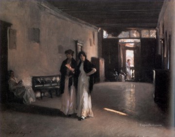 John Singer Sargent Painting - Interior veneciano John Singer Sargent